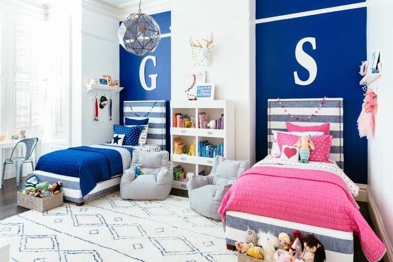 Nursery interior for boy and girl together