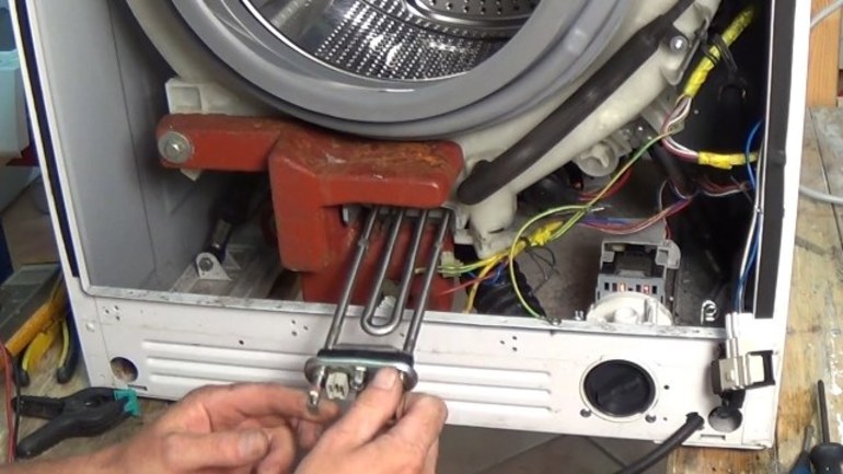 Tubular electric heater on a Samsung washing machine